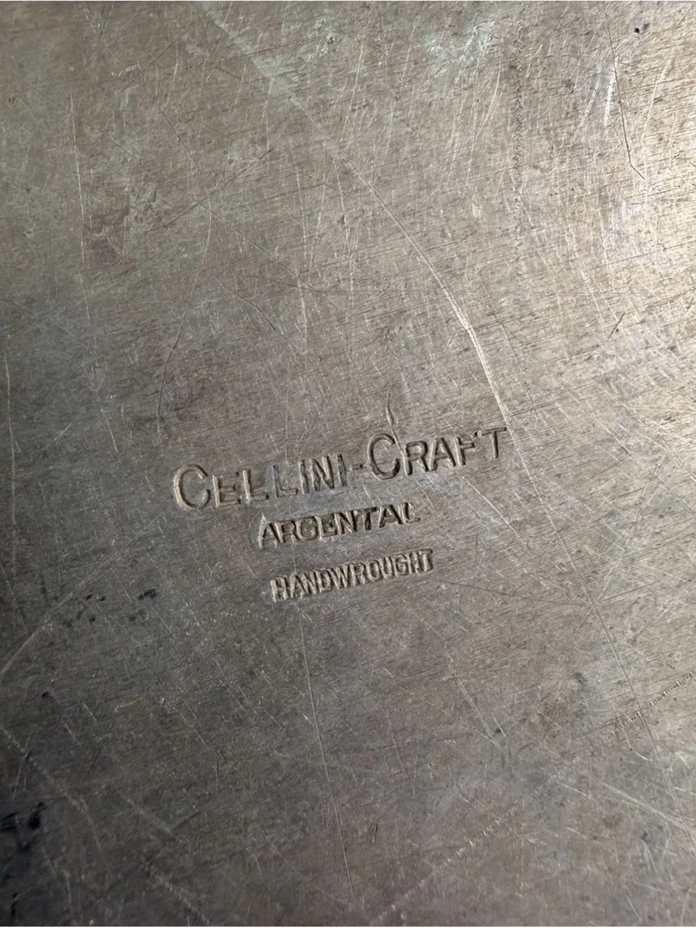 Vintage Cellini-Craft Pewter Lobed Serving Tray Platter 12” Mid Century USA